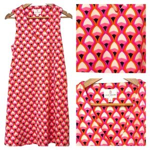 JB by Julie Brown Geo Print Split V Neck Dress